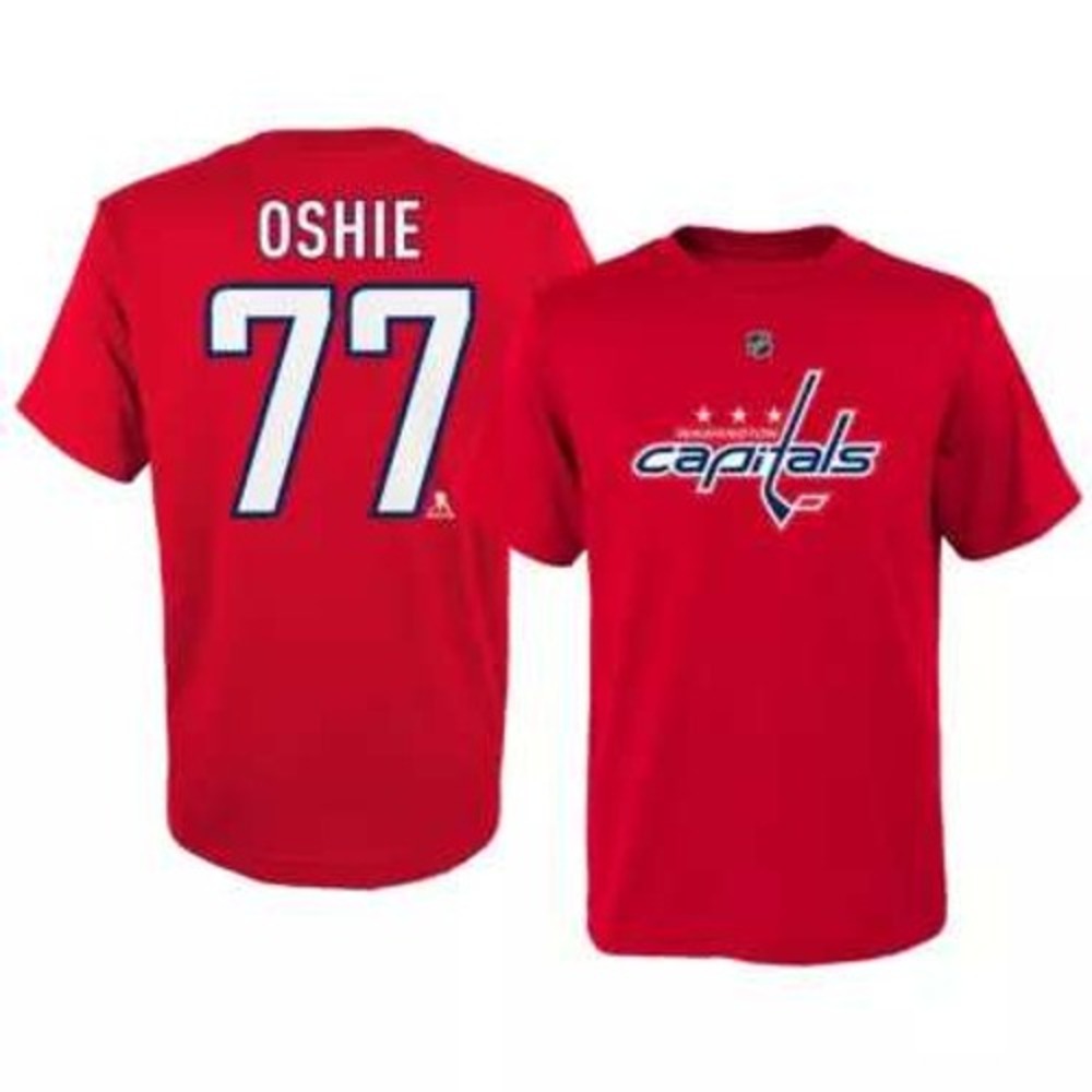 NHL Washington Capitals Hockey T.J. Oshie #77 Player Tee Kids M 10/12 Red New